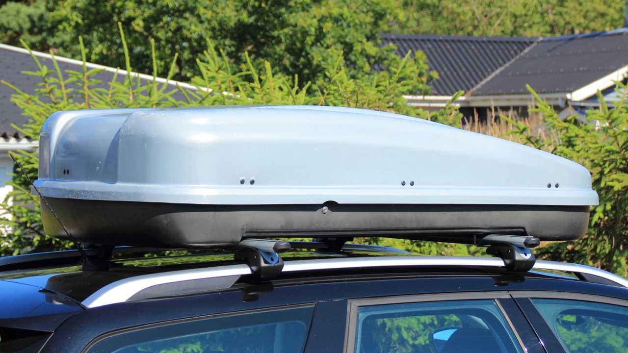 cargo box on roof of car