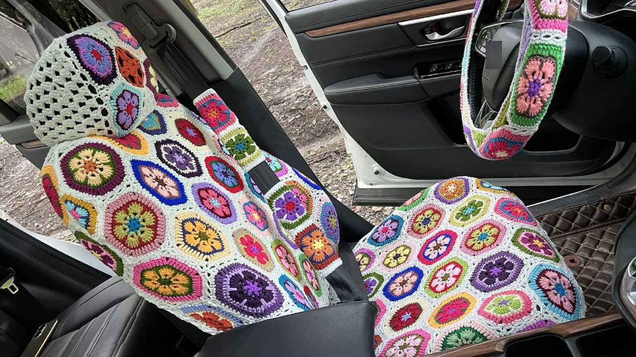 crocheted car accessories