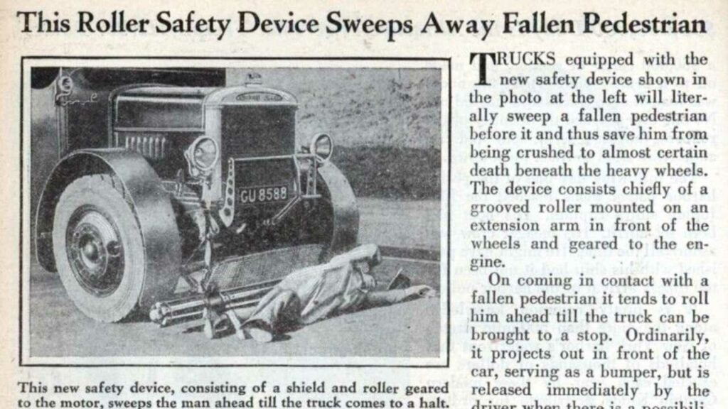 newspaper story on the roller safety device