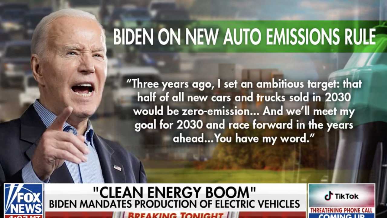 biden quote on ev cars no emissions